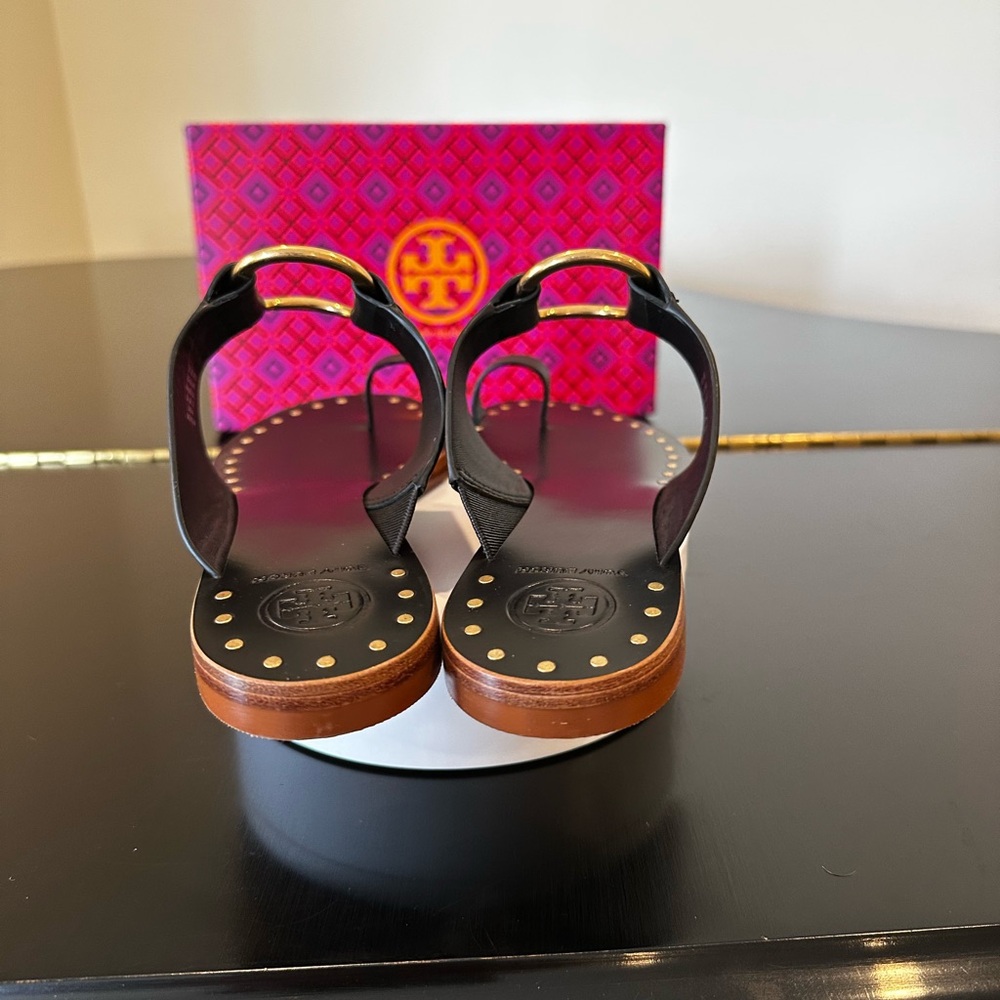 TORY BURCH NWT AUTHENTIC MINIMALIST LUXURY RESORT SUMMER RAVELLO STUDDED SANDAL - Picture 11 of 17